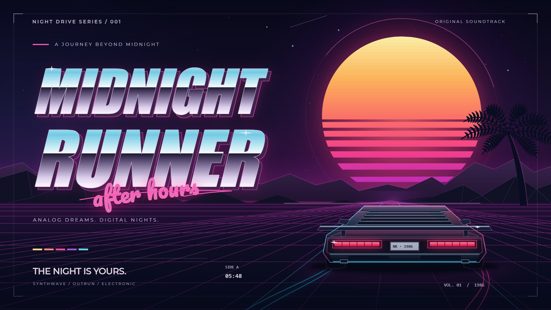 Synthwave poster by ChatGPT Astra 6 (round winner), made in Photosoft over MCP