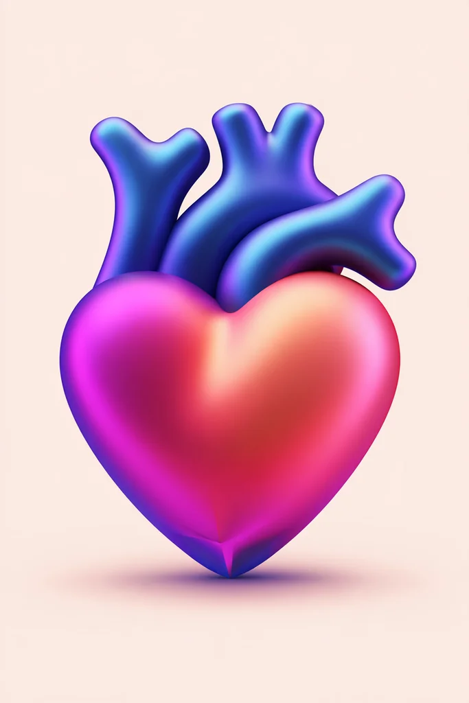 Glossy 3D heart icon