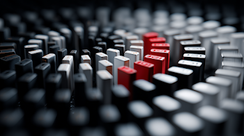 Abstract Spiral of Dominoes