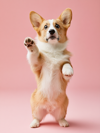 Adorable Pembroke Welsh Corgi in Begging Pose