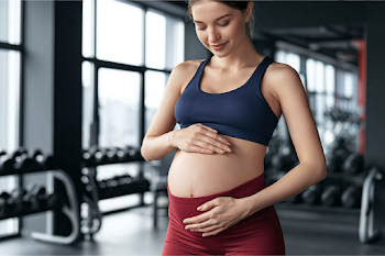 Athletic Pregnant Woman in Gym