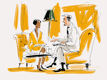 Business 1:1 Meeting Illustration