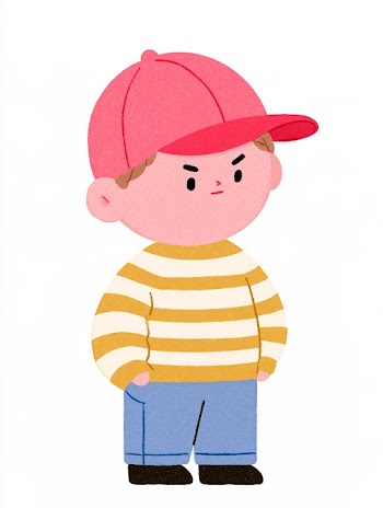 Cheeky Minimalist Mascot Character for Korean Snack Brand