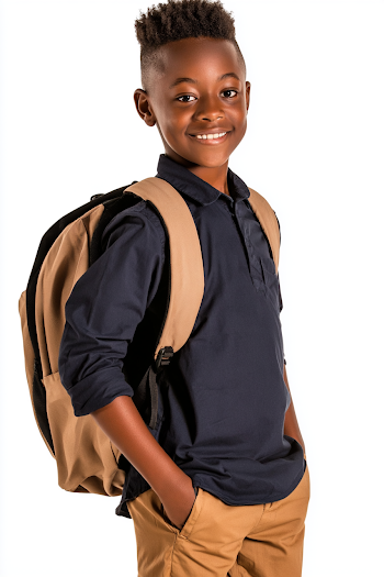 Cheerful Young Schoolboy Portrait