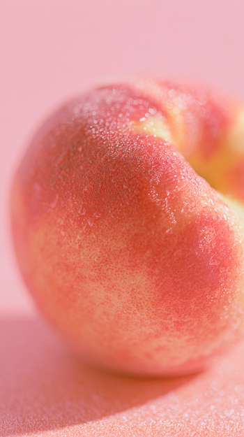 Cinematic Close-Up of a Fresh Peach