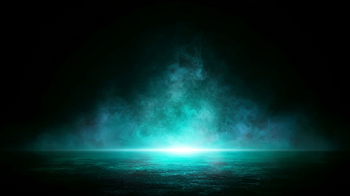 Cinematic Dark Void with Cyan Teal Light