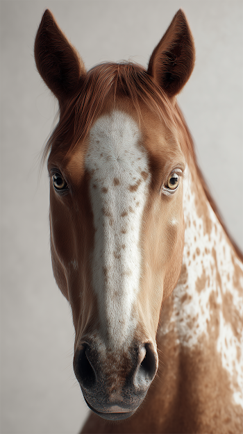 Close-Up Portrait of a Majestic Horse