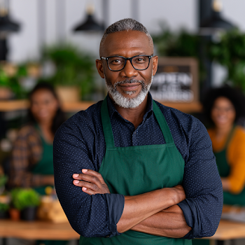 Confident African American Business Owner in Retail Setting