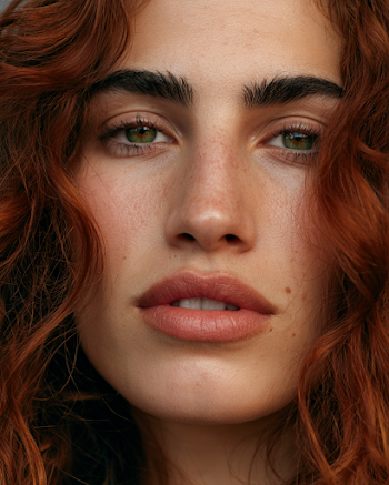 Confident Portrait of a Young Woman with Copper Auburn Hair