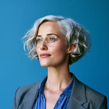 Confident Woman in Smart Casual Attire