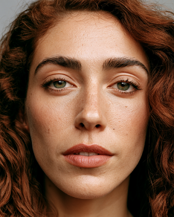 Confident Woman Portrait with Copper Auburn Hair