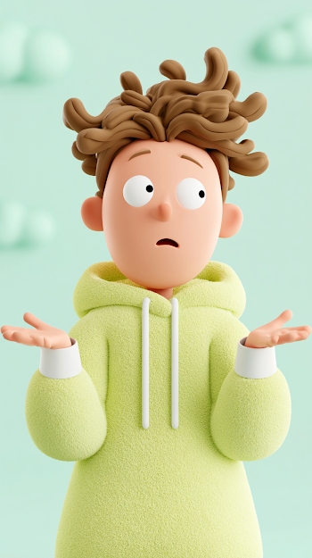 Confused Teenage Boy in Stylish Hoodie