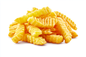 Crispy Crinkle-Cut French Fries Pile