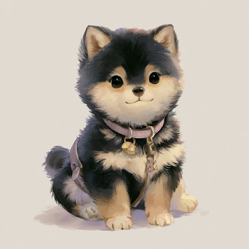 Cute Black and Tan Shiba Inu Puppy