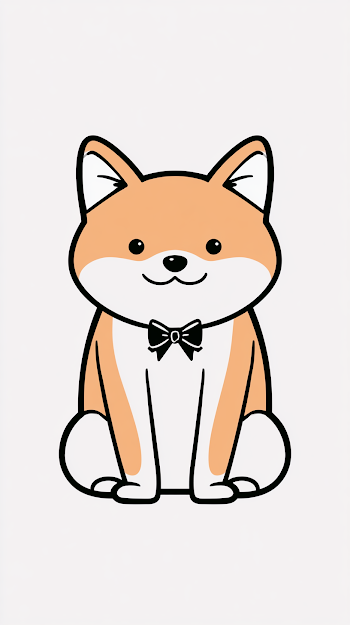 Cute Shiba Inu Mascot for Salon Support App