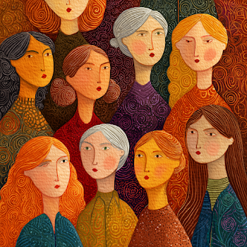 Diverse Portrait of Women in Warm Tones
