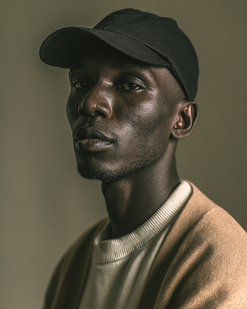 Dramatic Fashion Portrait of a Young Black Man
