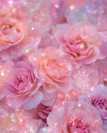 Dreamy Pastel Pink Roses Background