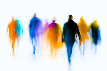 Dreamy Urban Crowd in Motion