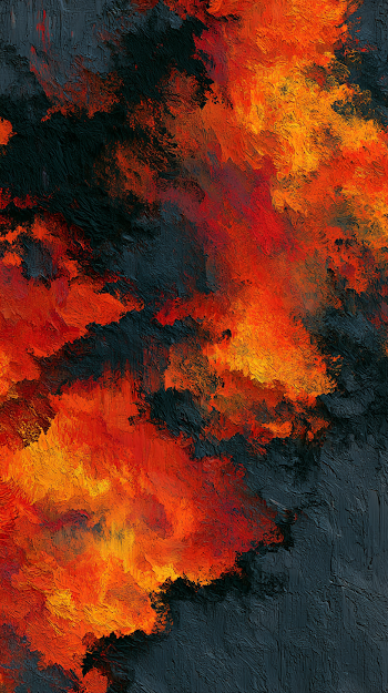 Dynamic Abstract Texture of Fiery Flames