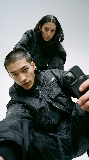 Dynamic Editorial Shot of Models with iPhone 16 Pro Case