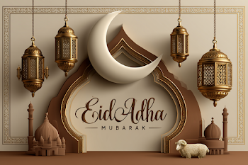 Eid al-Adha Mubarak Greeting Card Design