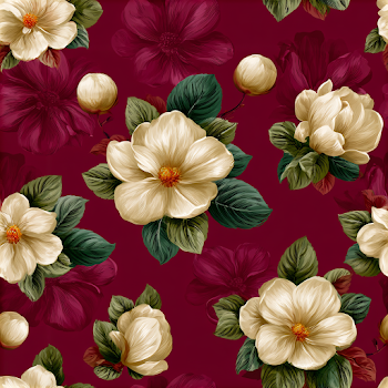 Elegant Floral Wallpaper Design with Magnolia Blossoms
