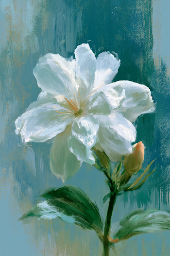 Elegant Jasmine Flower in Monet Style