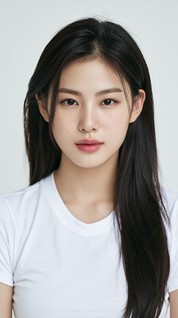 Elegant Korean Beauty Portrait with Natural Glow