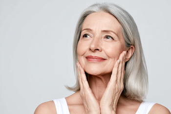 Elegant Mature Woman in Skincare Portrait