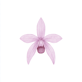 Elegant Minimalist Bletilla Striata Flower Icon