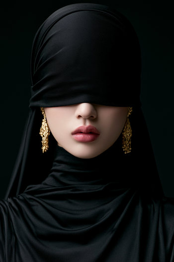 Elegant Minimalist High-Fashion Portrait