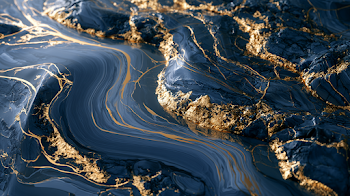 Elegant Navy Blue Polished Marble Slab