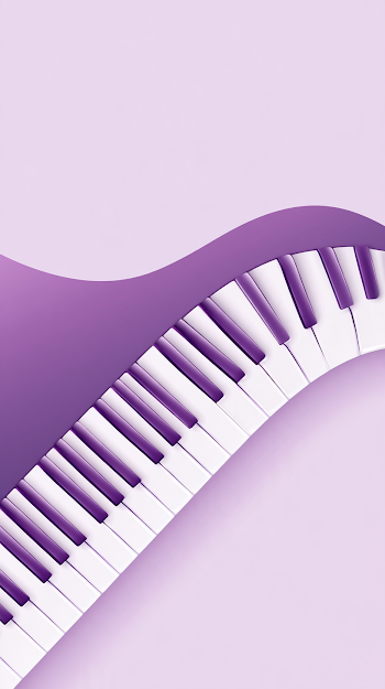 Elegant Piano Keys on Minimalist Background