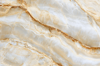 Elegant Polished White and Beige Marble with Gold Veining
