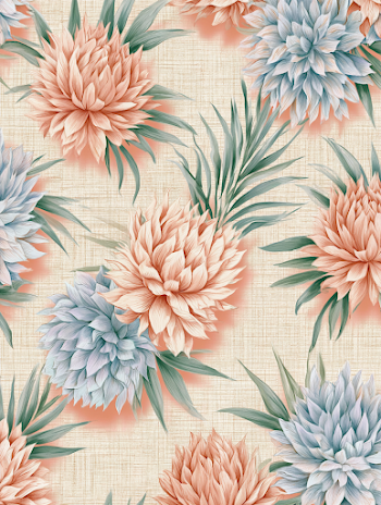 Elegant Tropical Floral Wallpaper Pattern