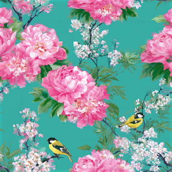 Elegant Vintage Botanical Illustration Pattern