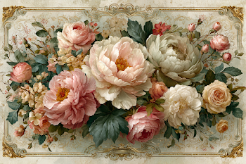 Elegant Vintage Flower Greeting Card