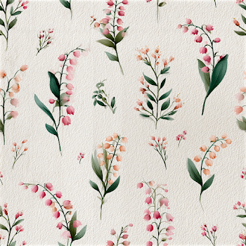 Elegant Watercolor Floral Pattern with Lily of the Valley