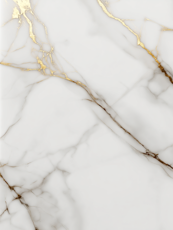 Elegant White Marble with Gold Inlays