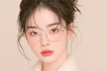 Elegant Young Woman with Glasses