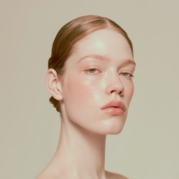 Elegant Young Woman with Natural Makeup