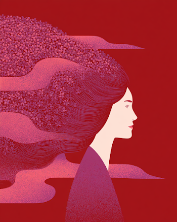 Ethereal Beauty: A Portrait of Flowing Thoughts