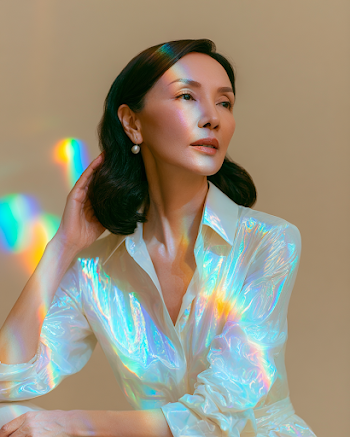 Ethereal Beauty Portrait of an Asian Woman Doctor