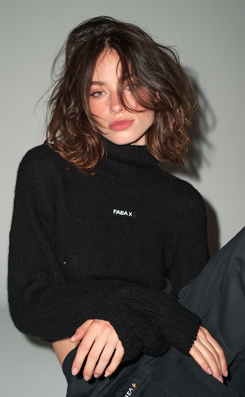 Exuberant Ingenue Fashionista in Edgy Apparel