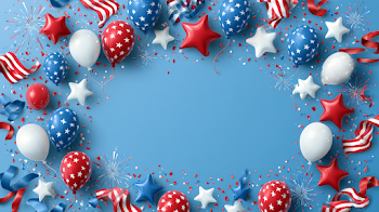 Festive Fourth of July Celebration Banner