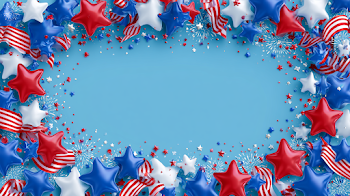 Festive Fourth of July Celebration Banner
