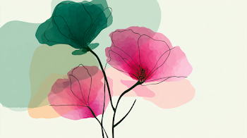 Floral Silhouette: Minimalist Woman's Body in Line Art