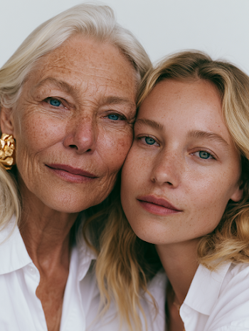 Generational Beauty: Intimate Portrait of Mother and Daughter