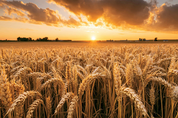 Golden Wheat Field at Sunset